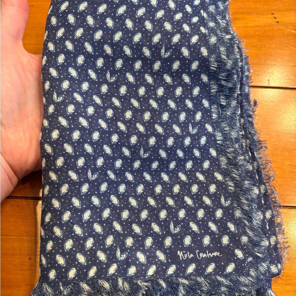 New Navy Blue Paisley Scarf - NOLA Couture